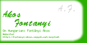akos fontanyi business card